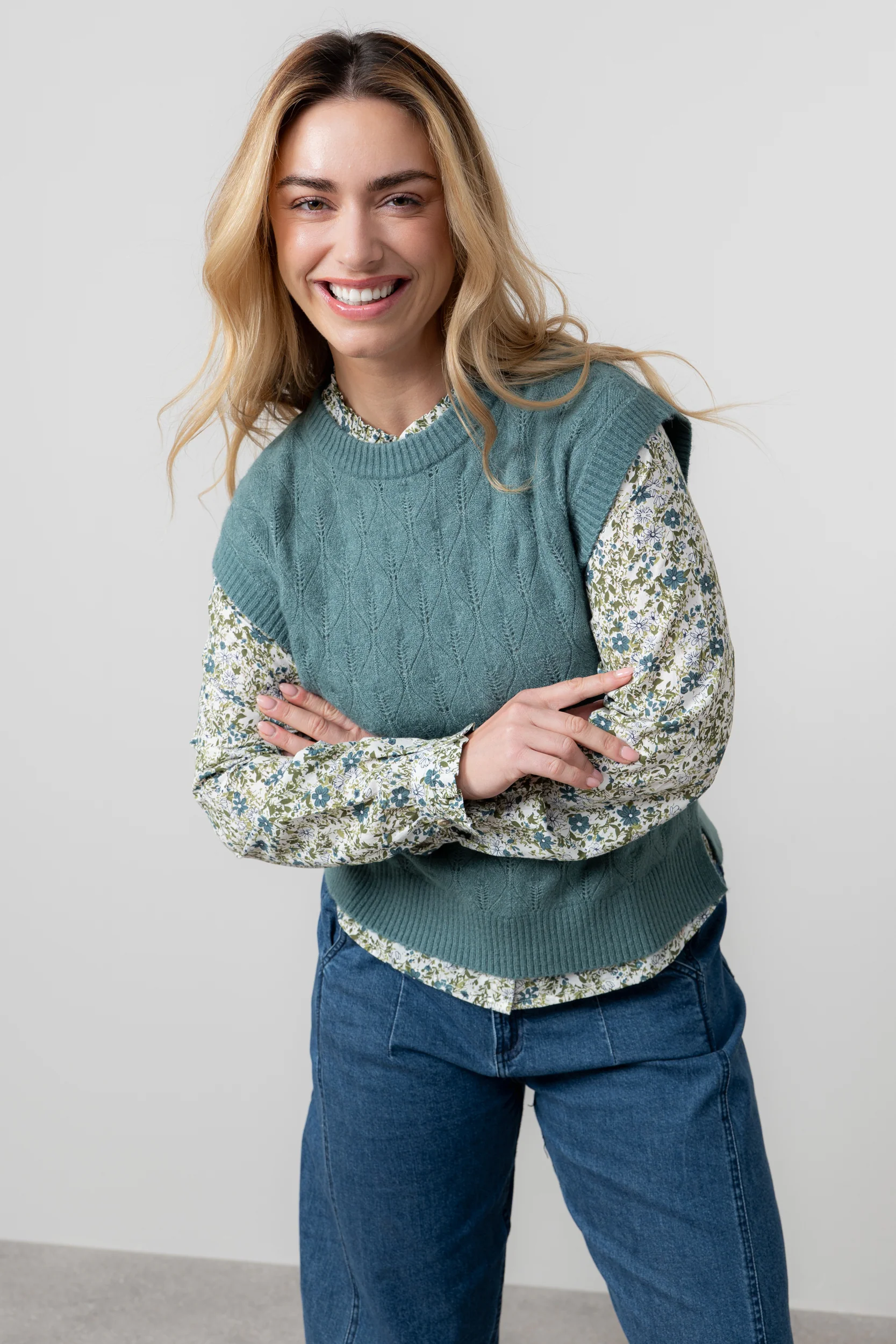 Wallace Pointelle Knit Tank Sea Mist - Image 7