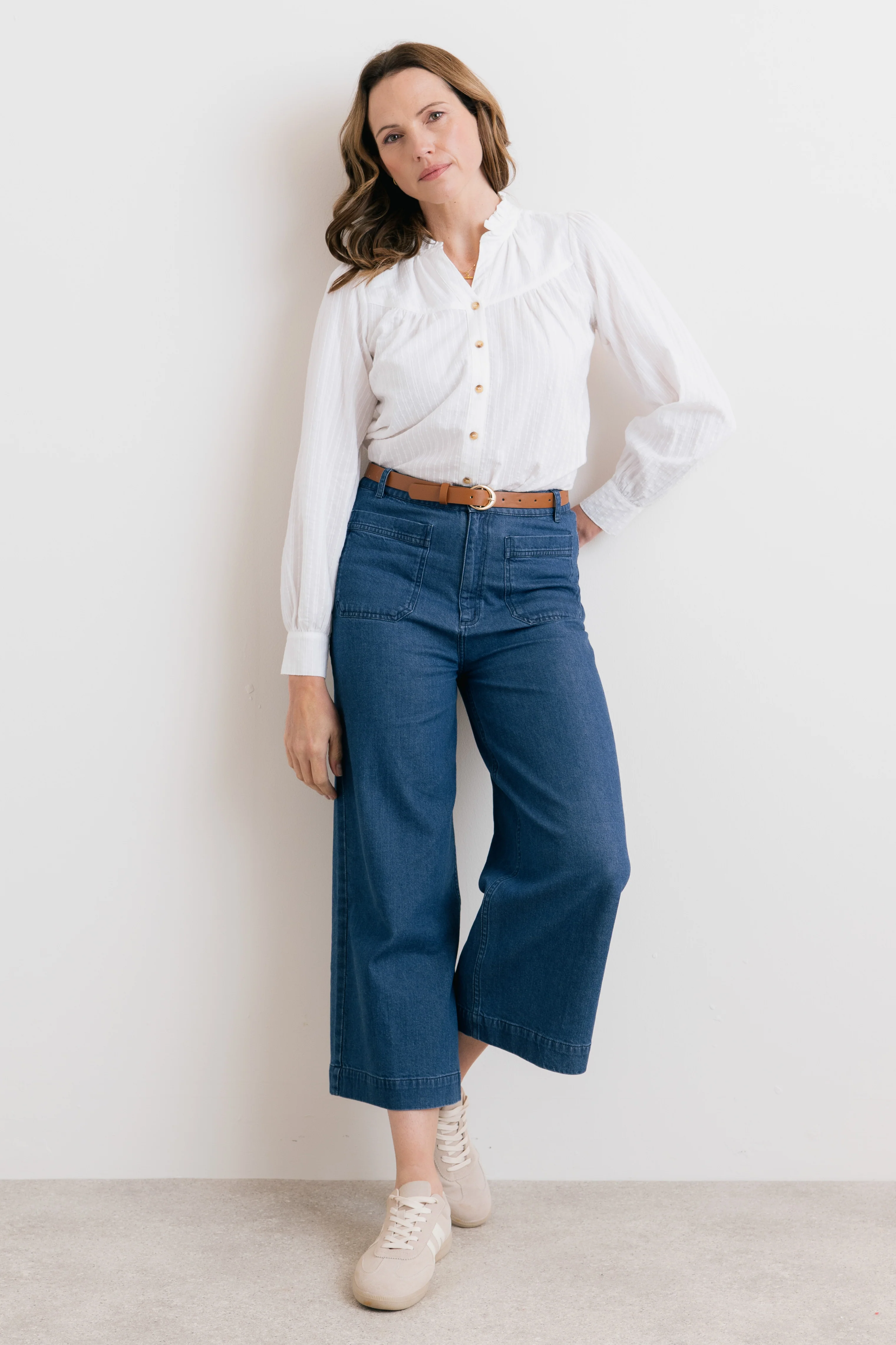 Wayfaring Embroidered Cotton Blouse White - Image 2