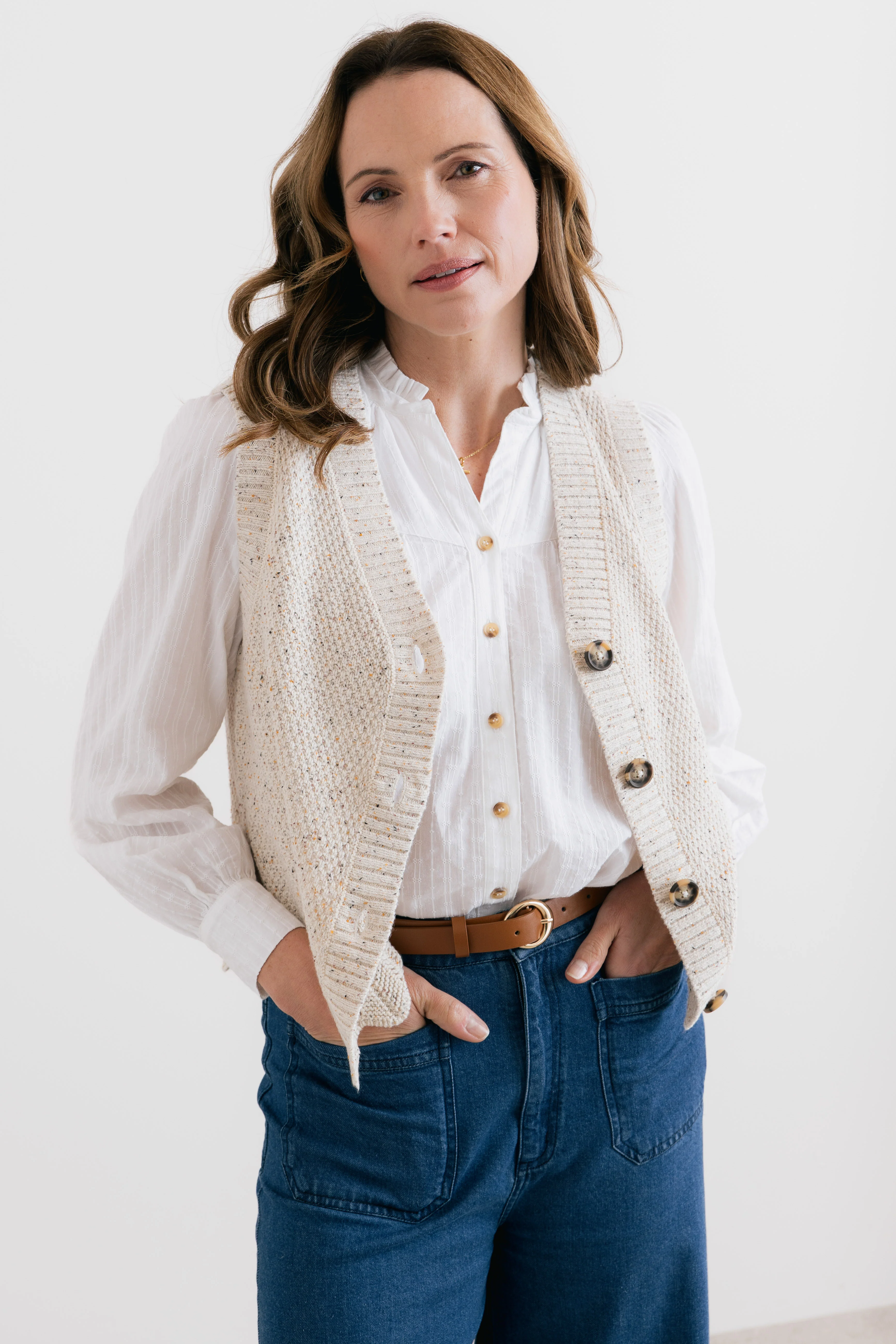 Wayfaring Embroidered Cotton Blouse White - Image 3