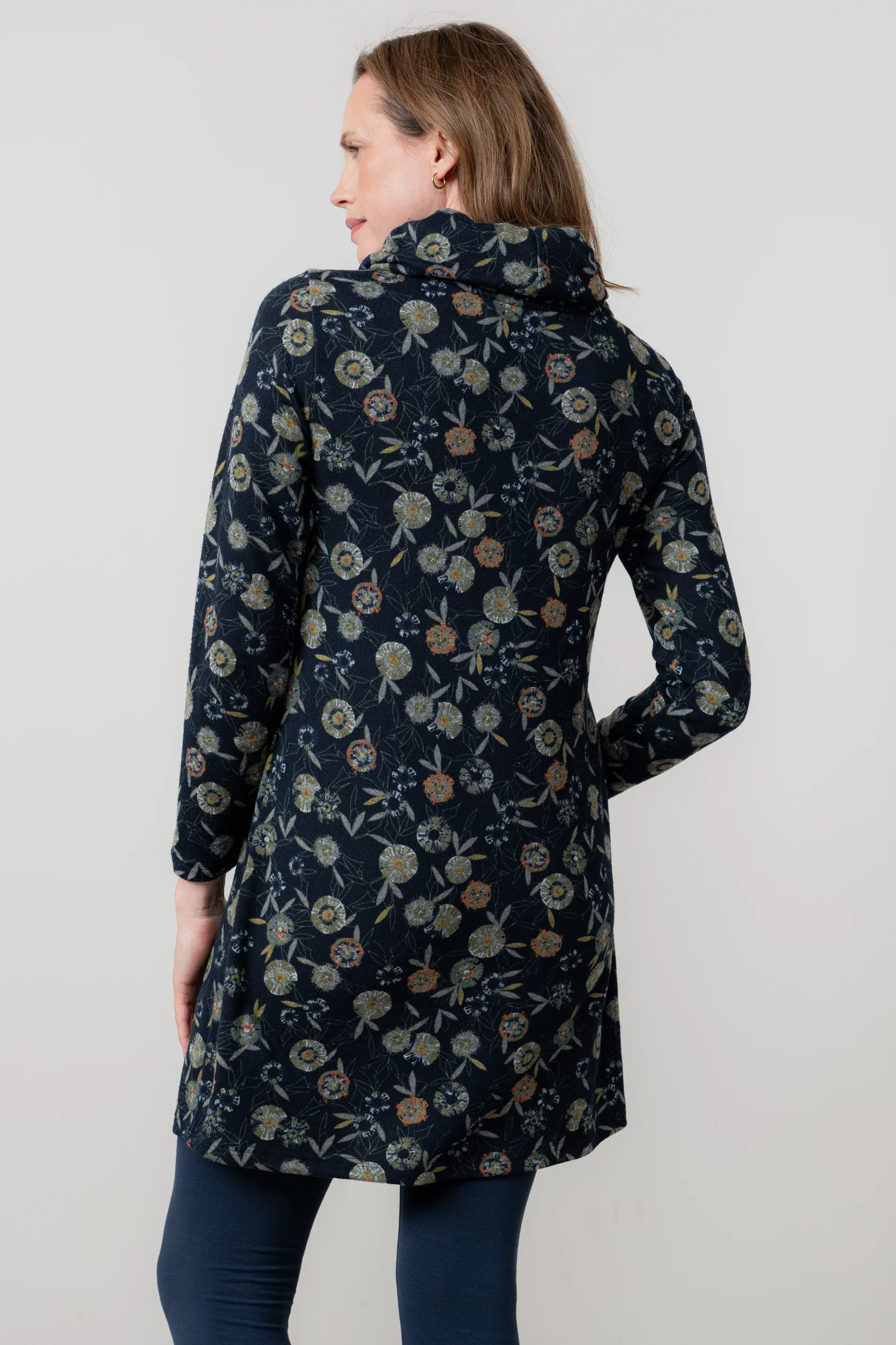 Winkleigh Cowl Neck Tunic Navy - Image 4