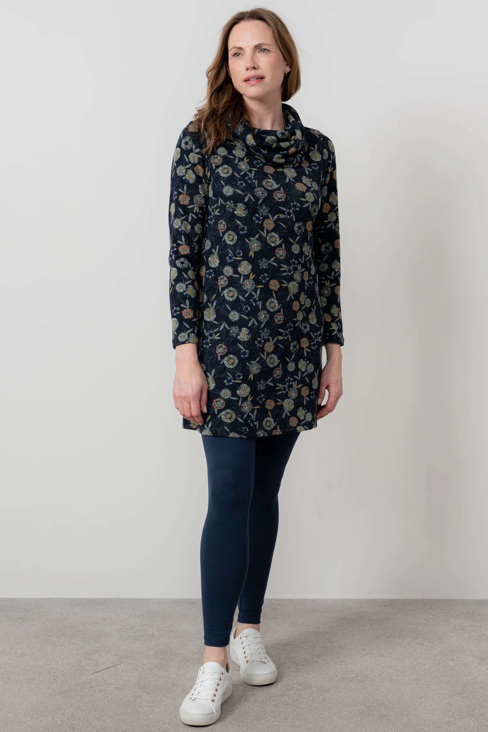 Winkleigh Cowl Neck Tunic Navy - Image 7
