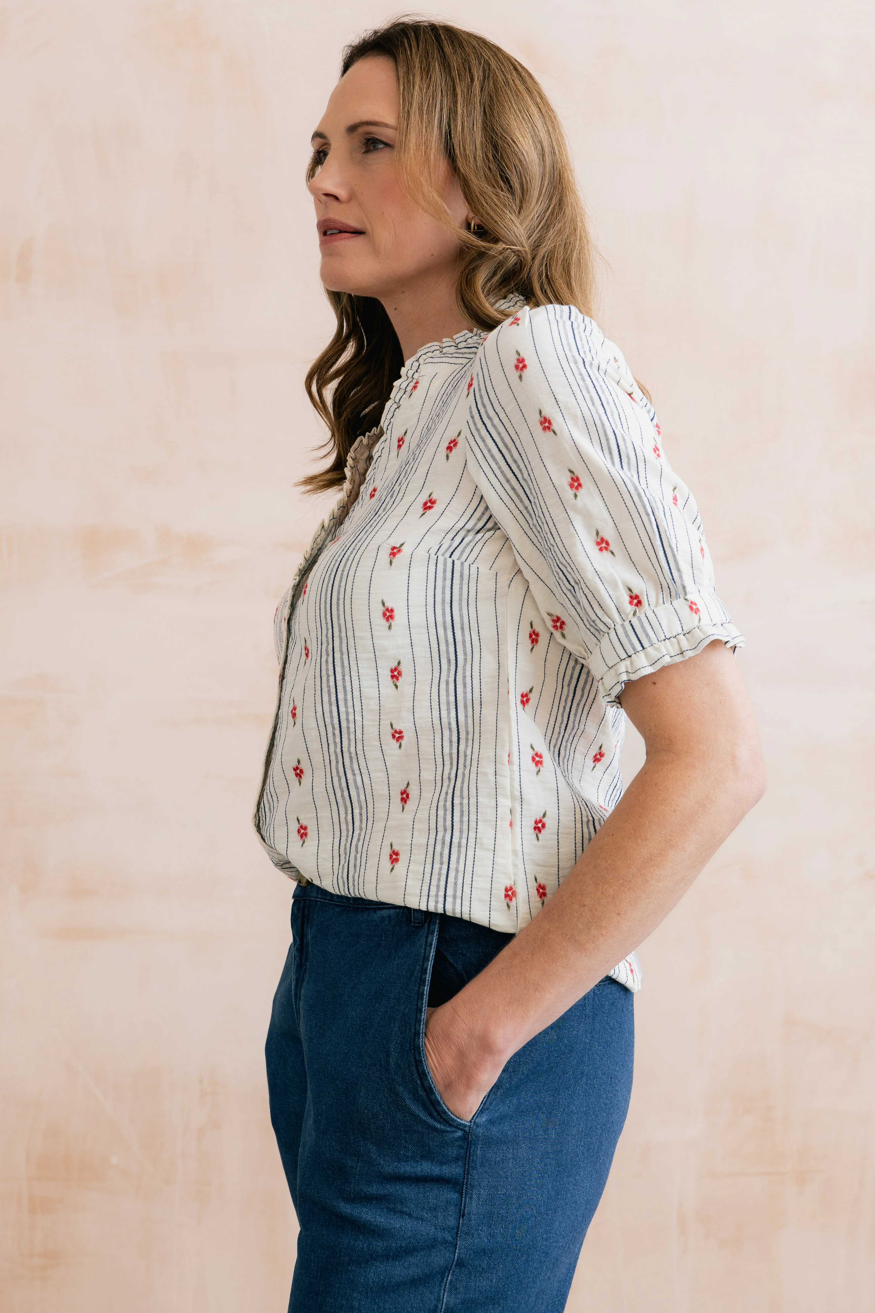 Wren Frill Blouse Ecru - Image 3