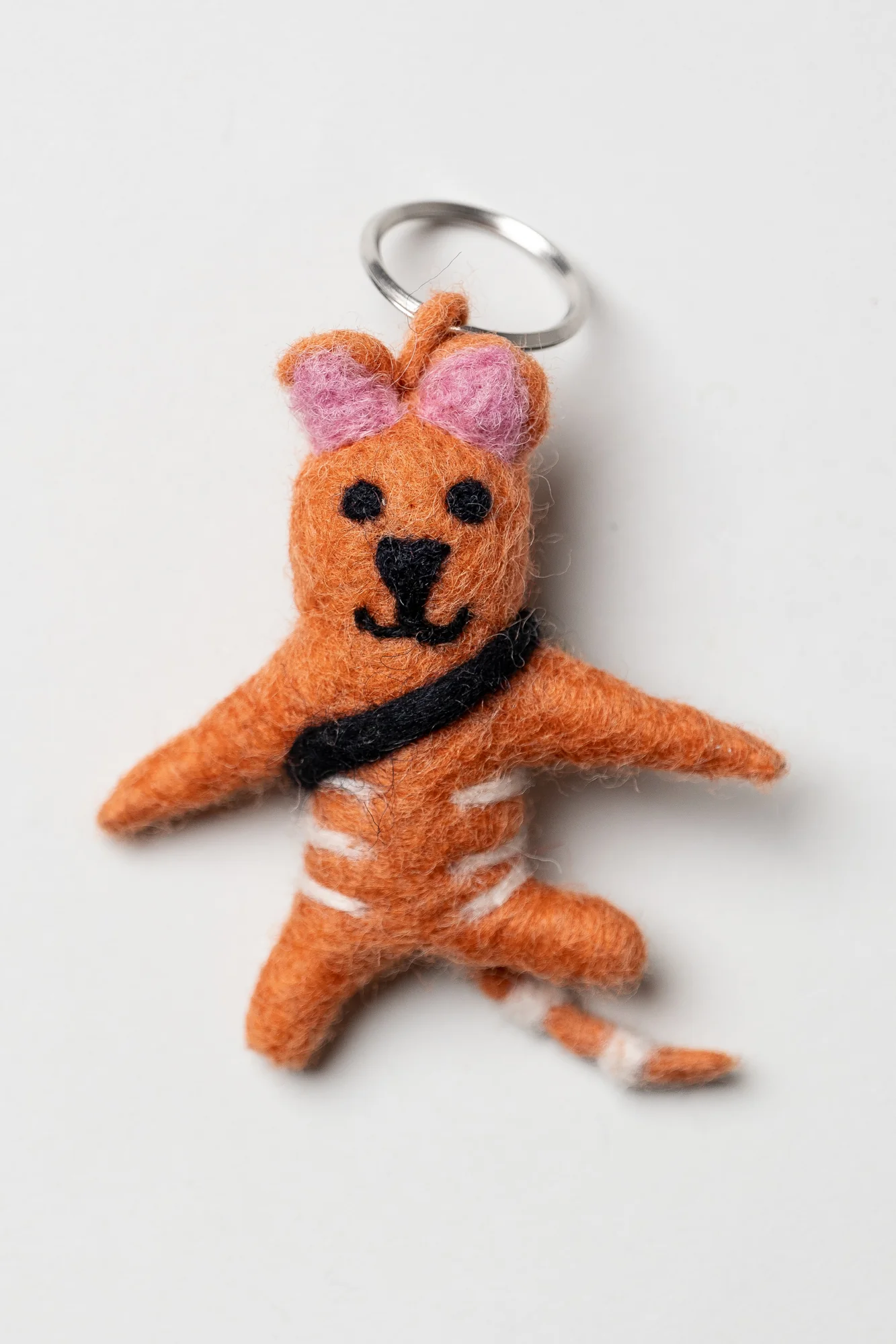 Yoga Cat Felt Keyring - Image 3